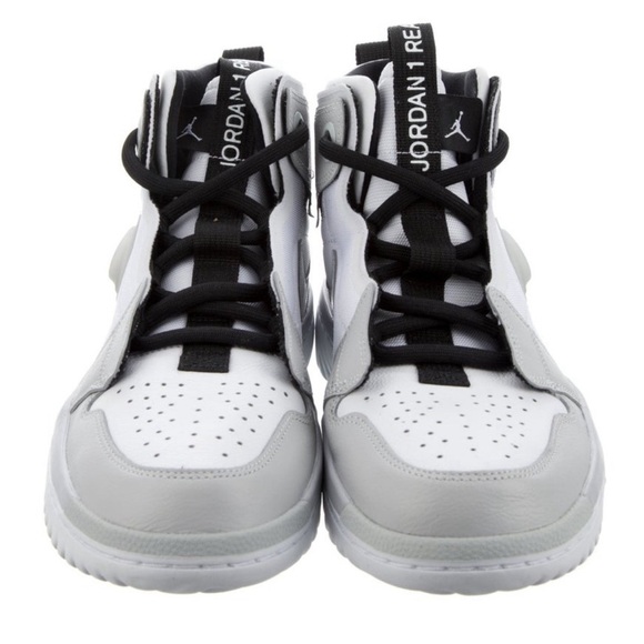 Jordan 1 High React Grey Fog Sneakers - Picture 3 of 12